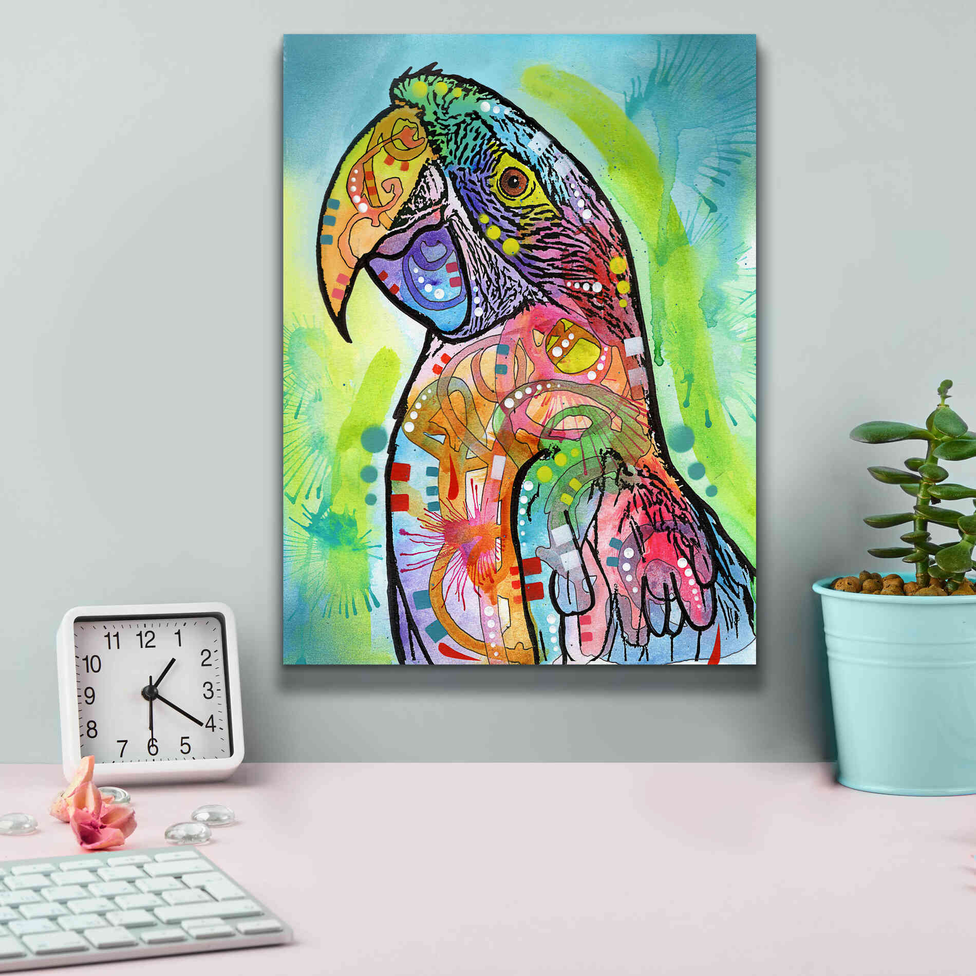'Macaw' by Dean Russo, Giclee Canvas Wall Art,12x16