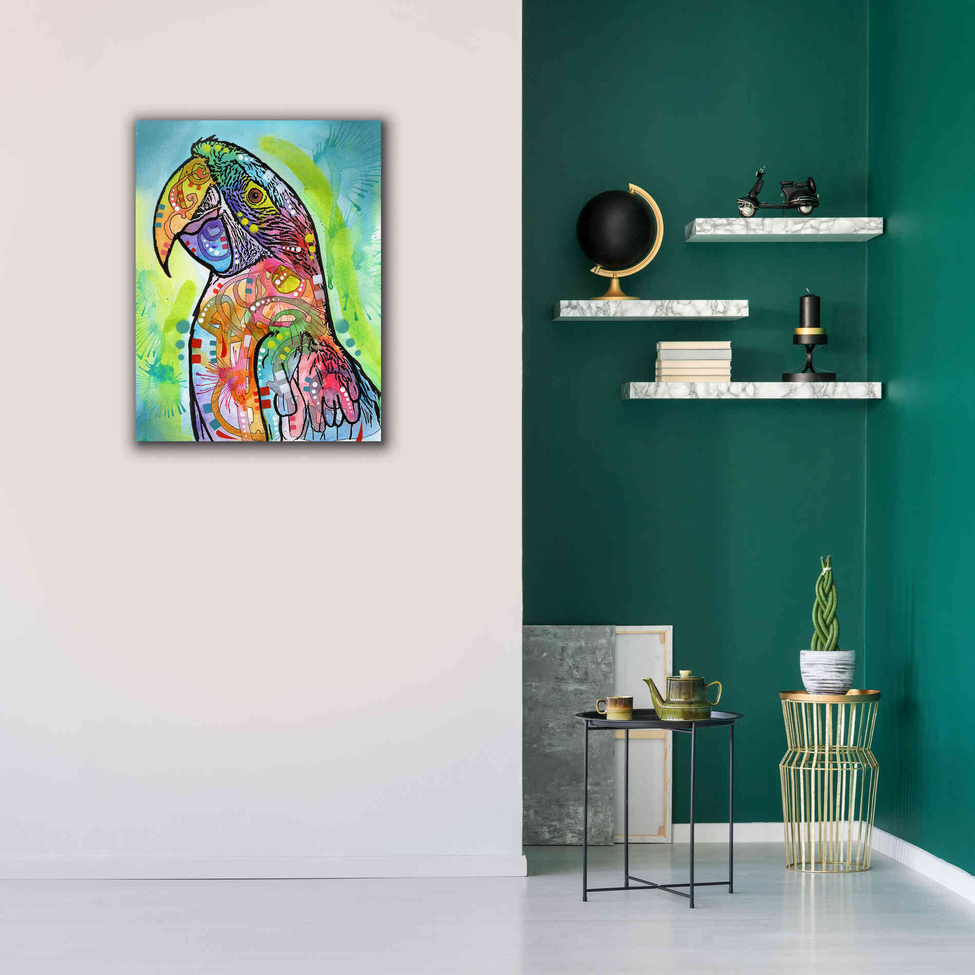 'Macaw' by Dean Russo, Giclee Canvas Wall Art,26x34