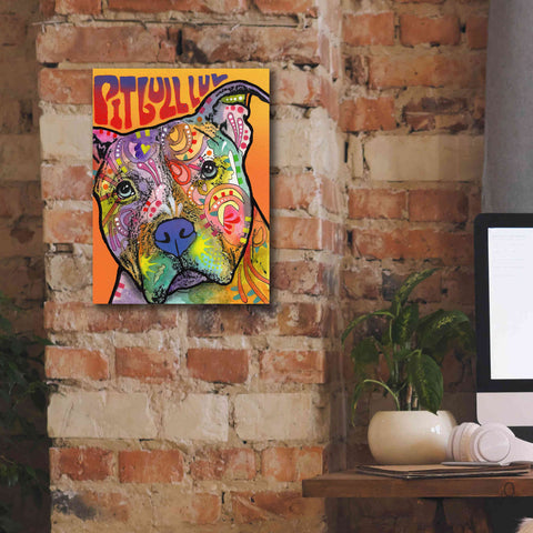 Image of 'Pit Bull Luv' by Dean Russo, Giclee Canvas Wall Art,12x16