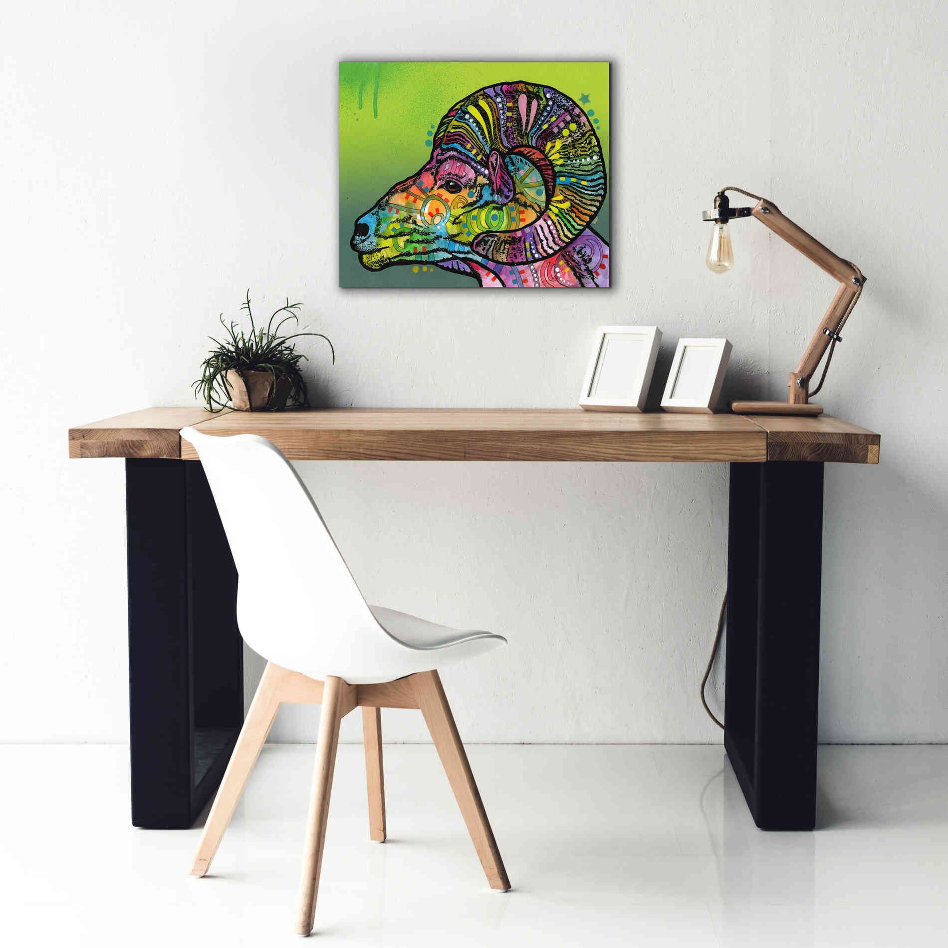 'Ram' by Dean Russo, Giclee Canvas Wall Art,24x20