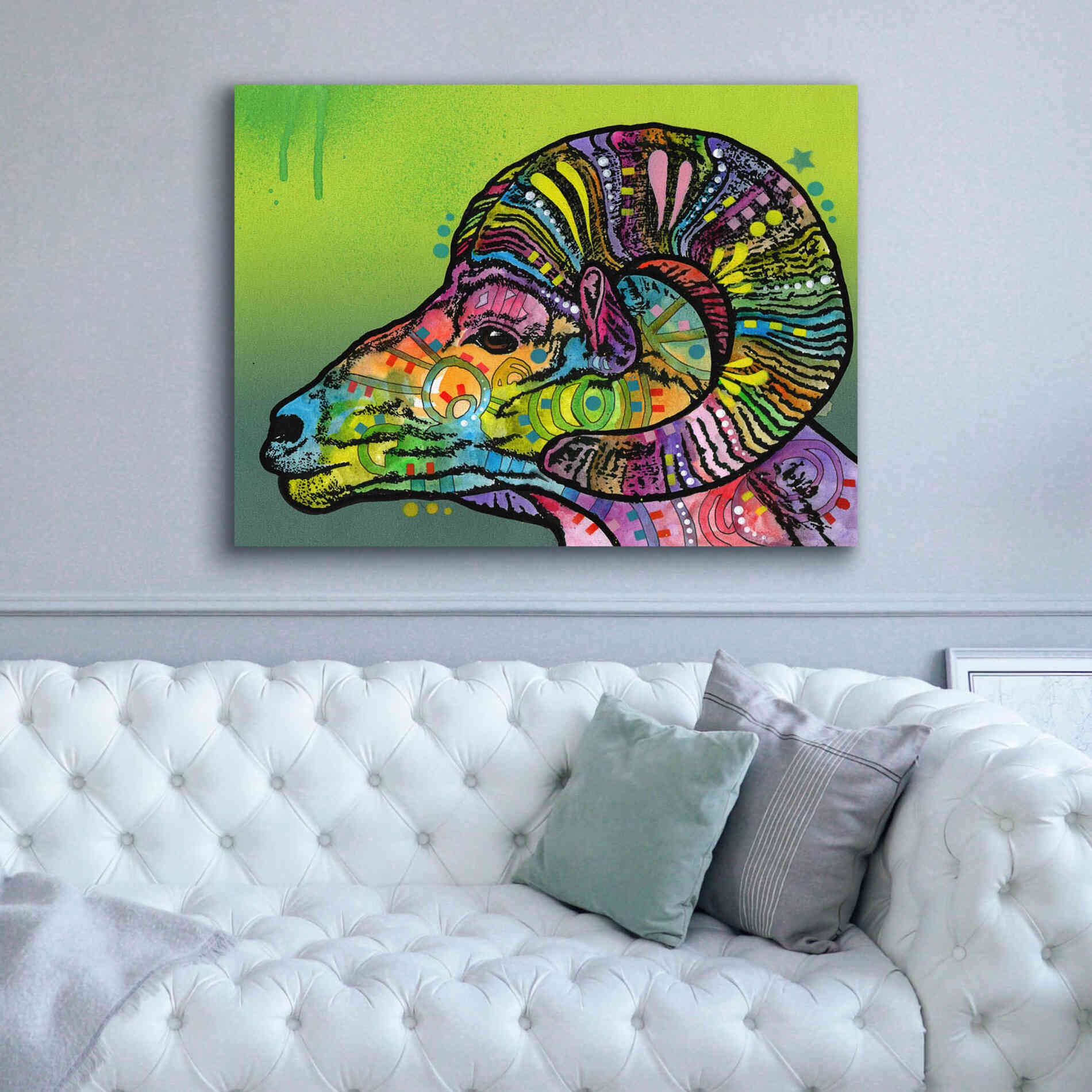 'Ram' by Dean Russo, Giclee Canvas Wall Art,54x40