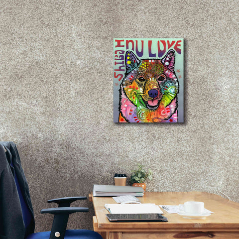 Image of 'Shiba Inu Luv' by Dean Russo, Giclee Canvas Wall Art,20x24