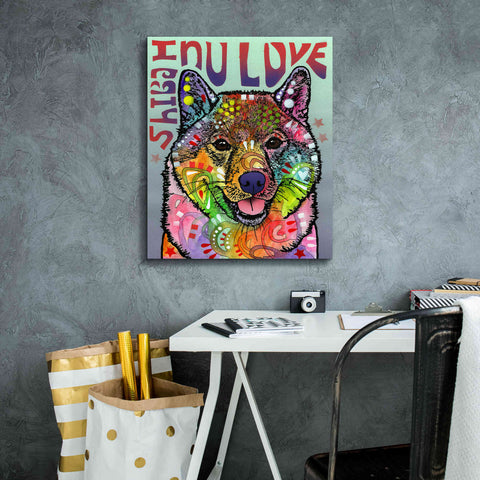 Image of 'Shiba Inu Luv' by Dean Russo, Giclee Canvas Wall Art,20x24