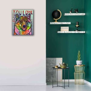 'Shiba Inu Luv' by Dean Russo, Giclee Canvas Wall Art,20x24