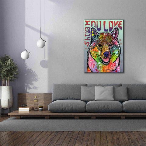 Image of 'Shiba Inu Luv' by Dean Russo, Giclee Canvas Wall Art,40x54