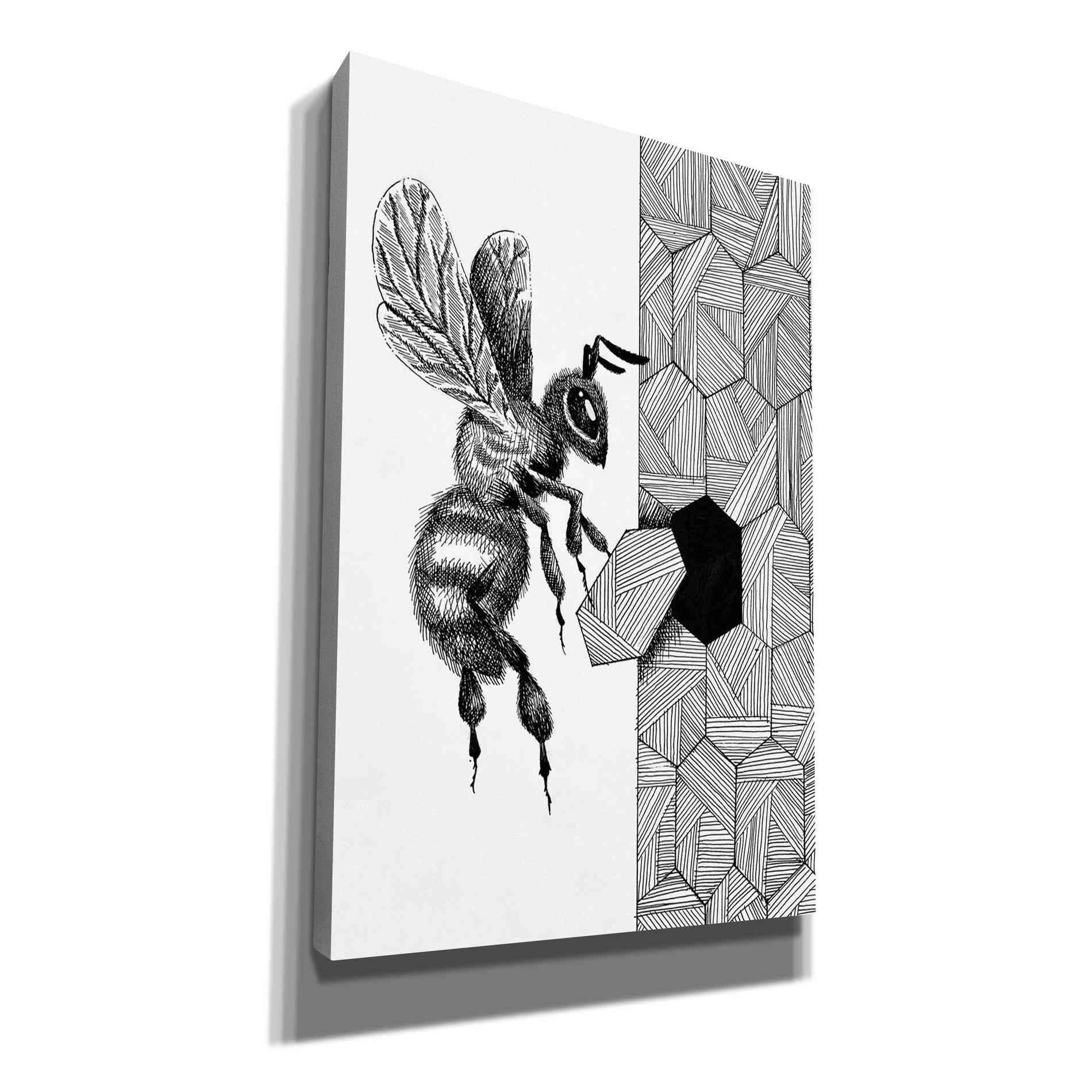 'Escher Bee ' by Avery Multer, Canvas Wall Art