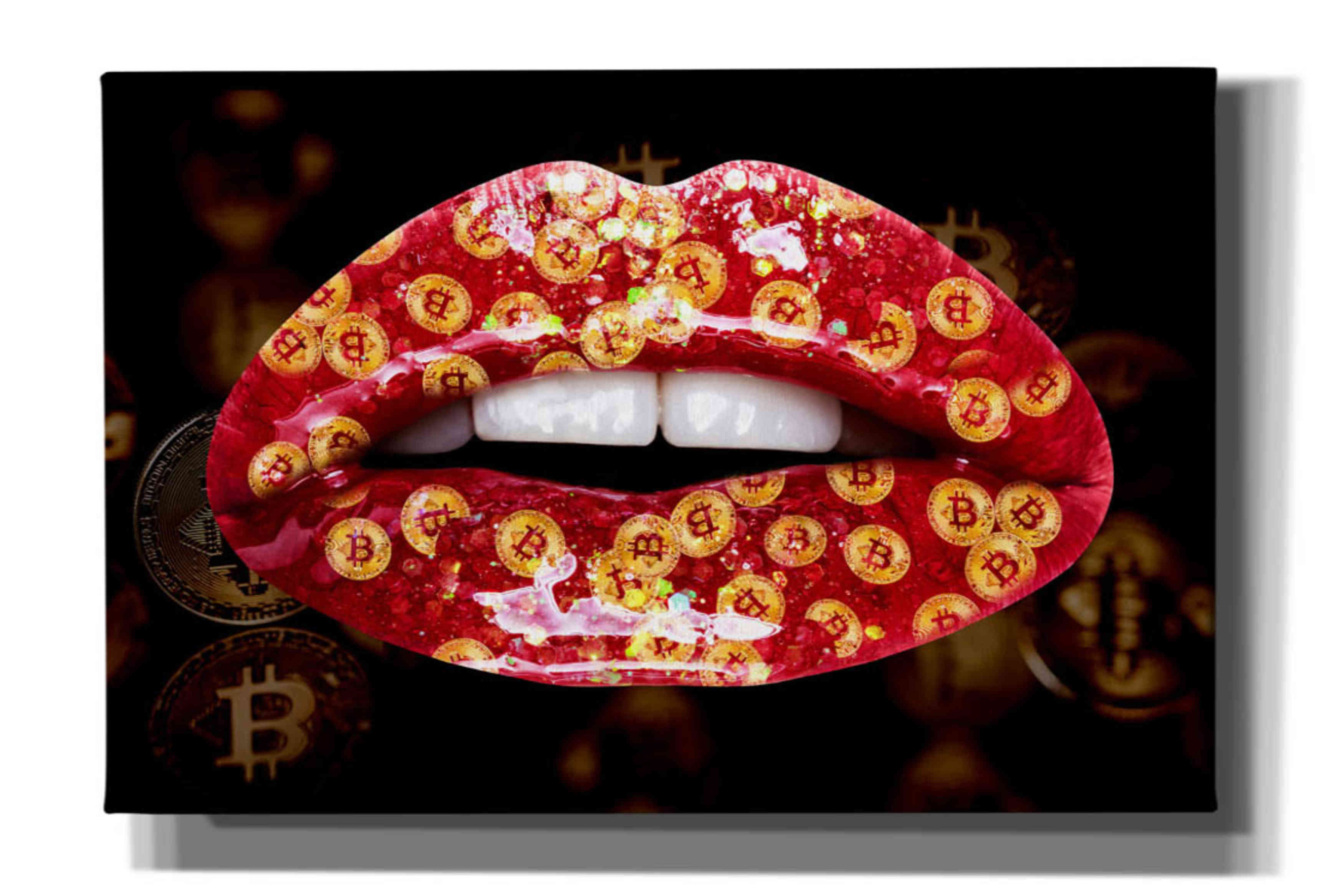 'Bitcoin Milkshake Ruby' by Canvas Wall Art