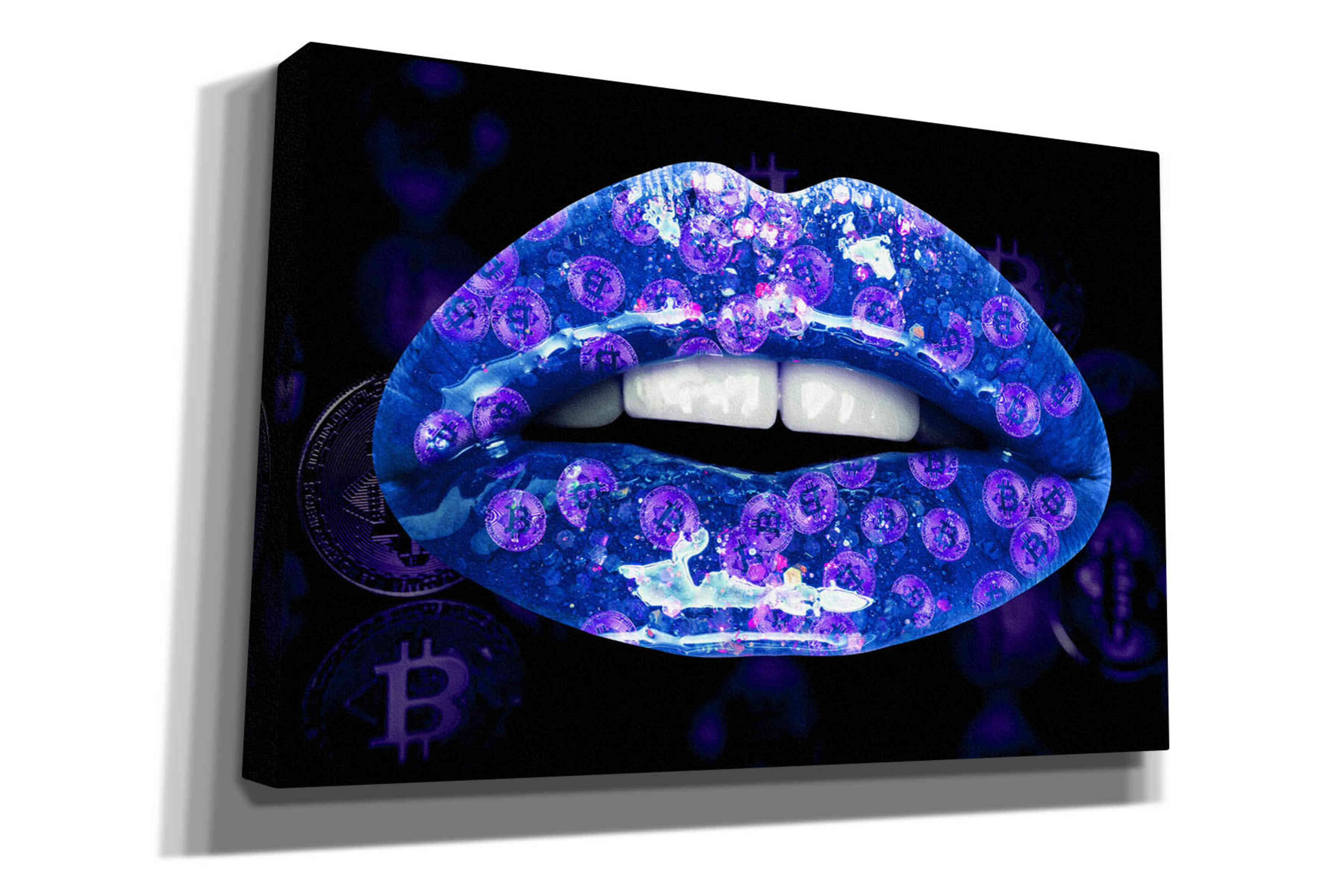 'Bitcoin Milkshake Sapphire' by Canvas Wall Art