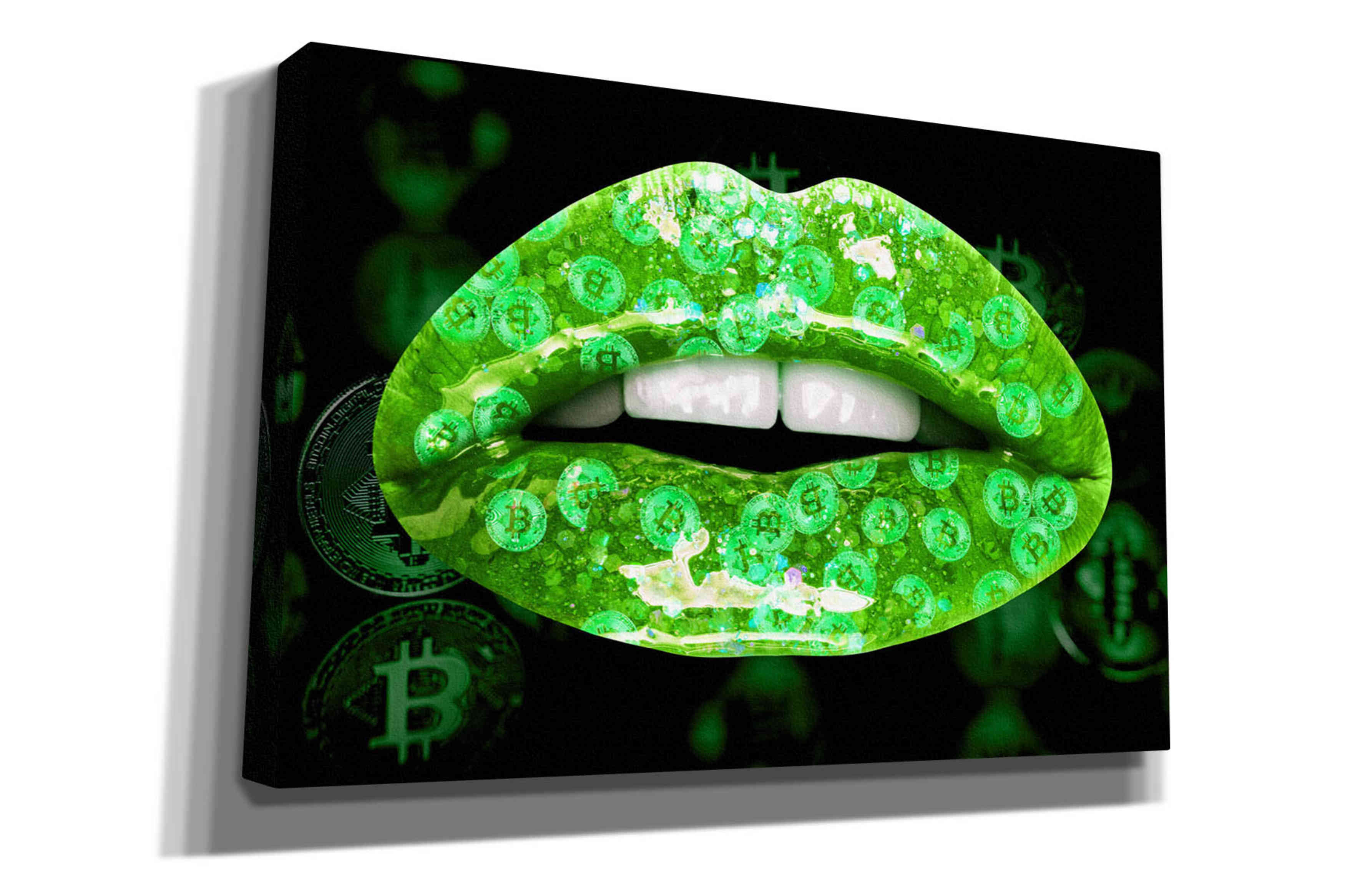 'Bitcoin Milkshake Shamrock' by Canvas Wall Art