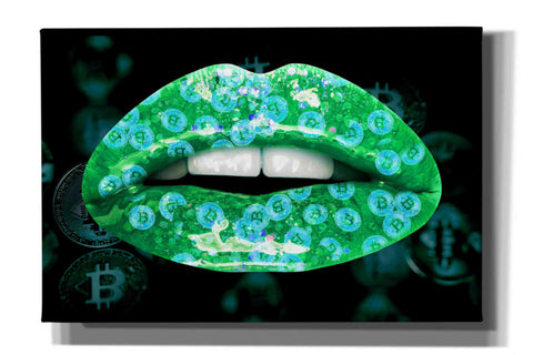 Image of 'Bitcoin Milkshake Turquoise' by Canvas Wall Art