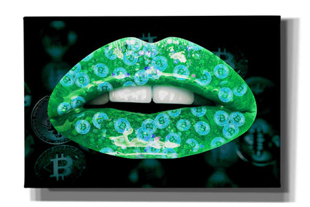 'Bitcoin Milkshake Turquoise' by Canvas Wall Art