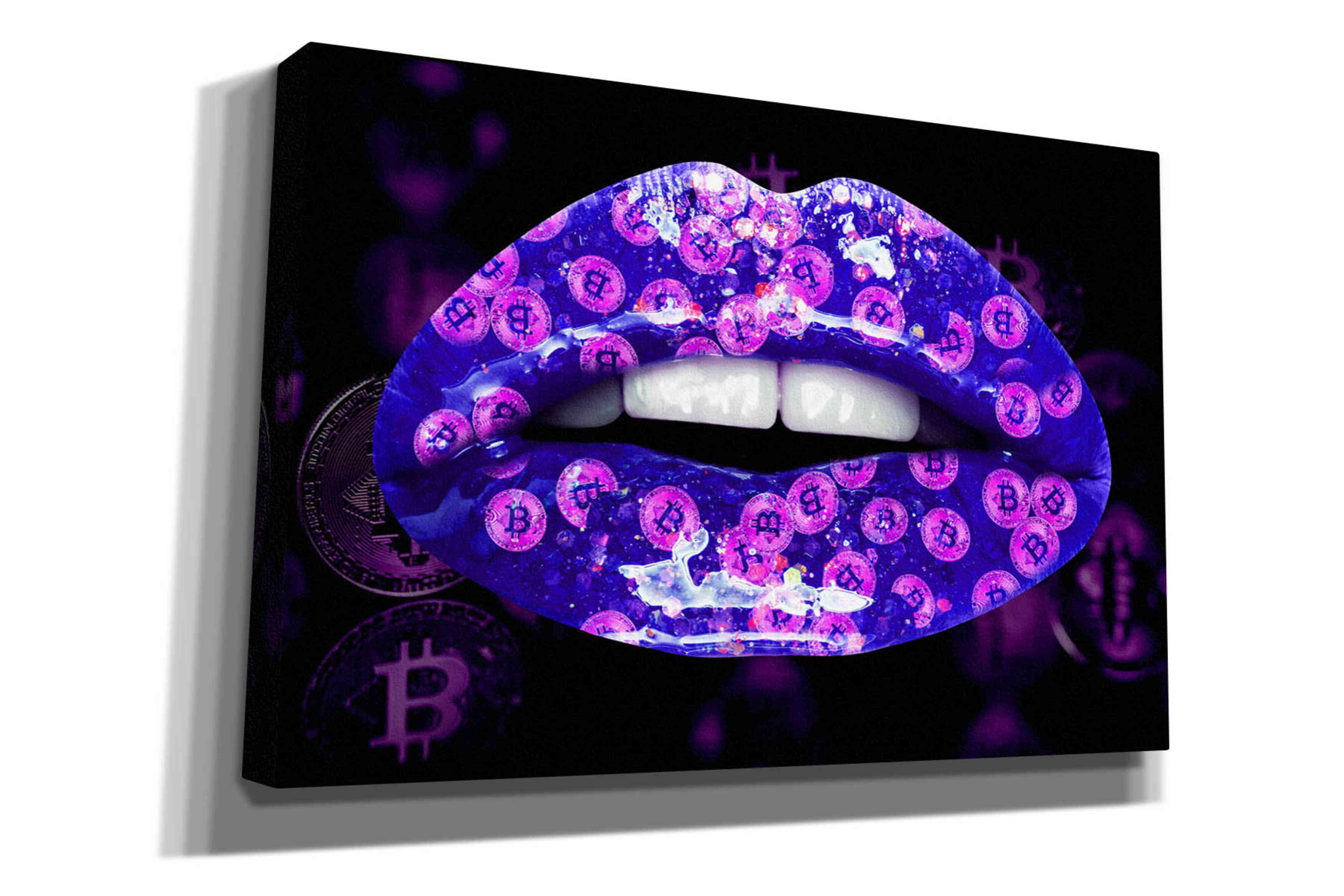 'Bitcoin Milkshake Violet' by Canvas Wall Art