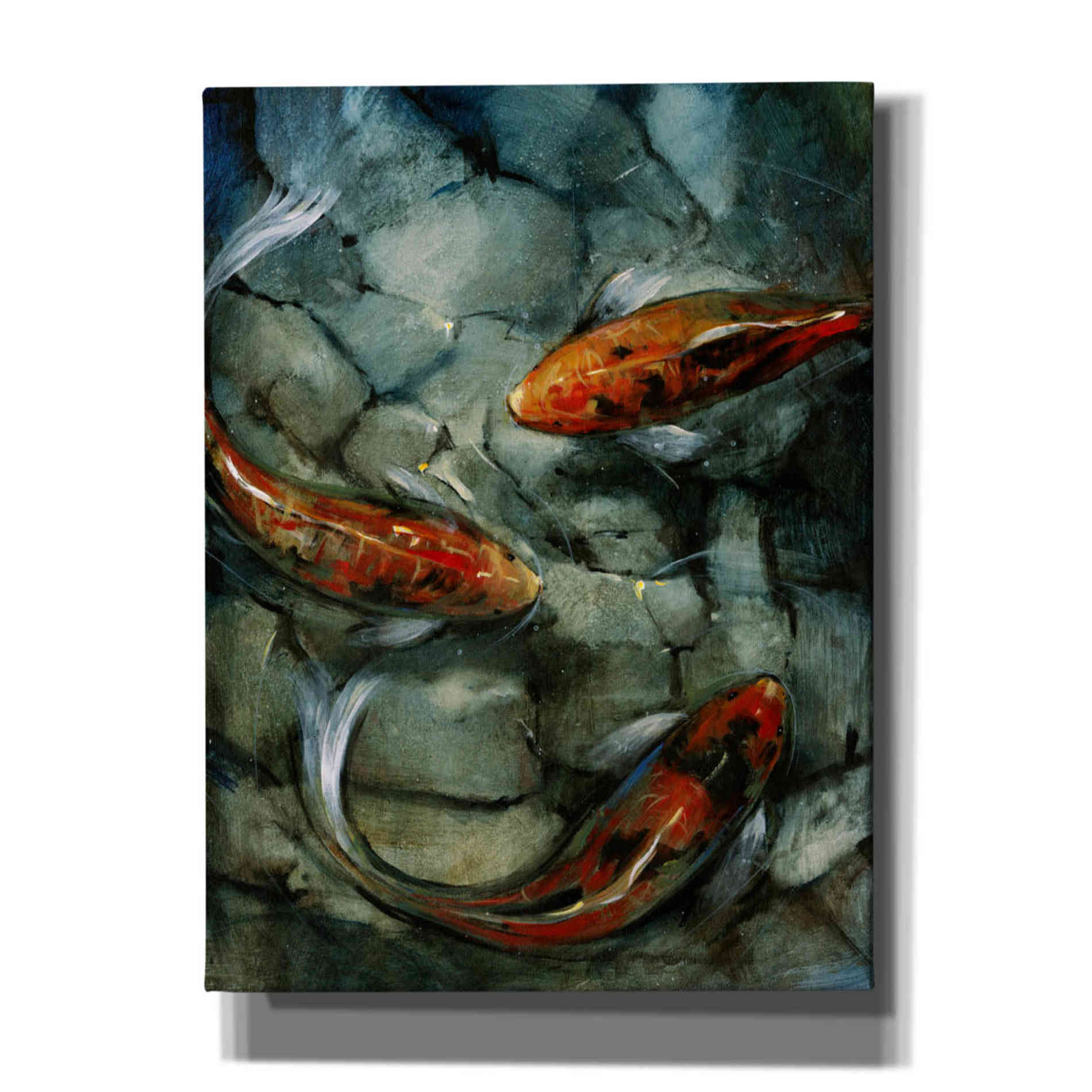 'Tres Koi II' by Tim O'Toole, Canvas Wall Art