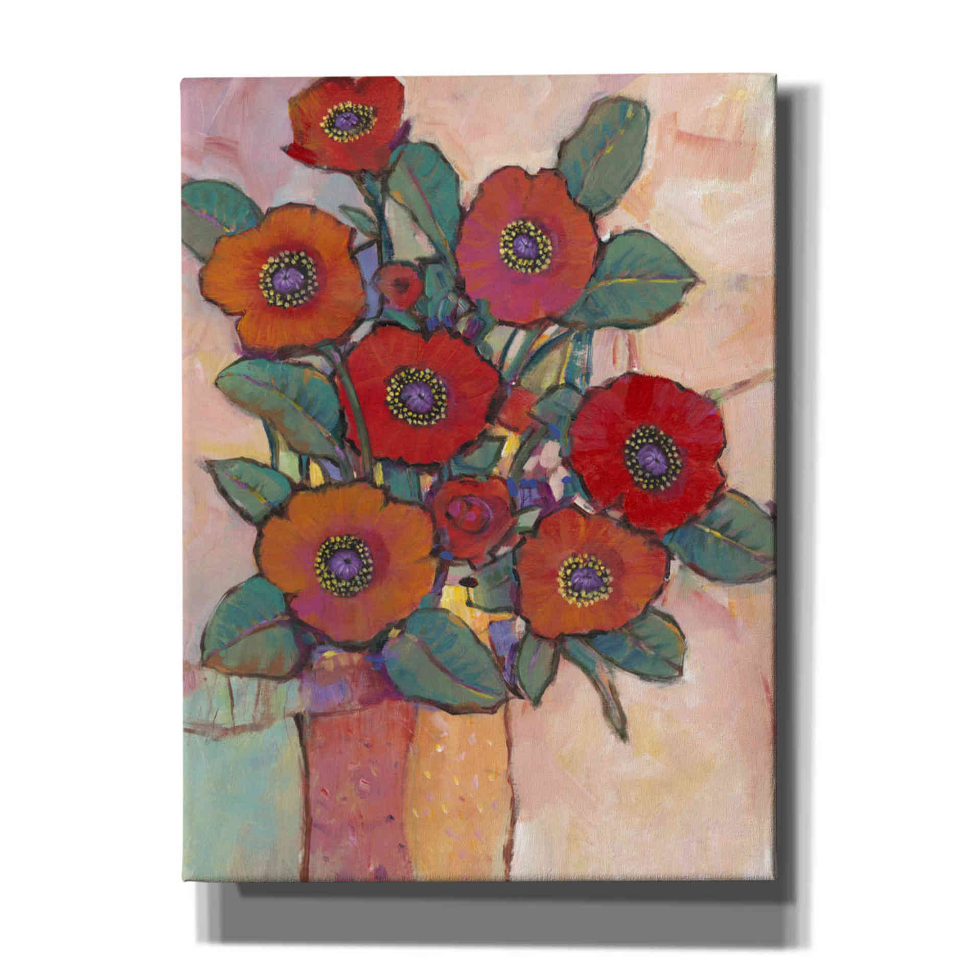 'Poppies in a Vase I' by Tim O'Toole, Canvas Wall Art