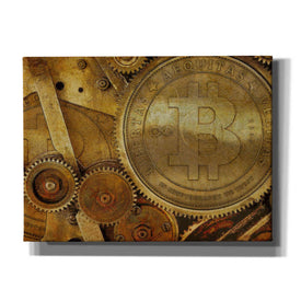 'Grunge Bitcoin One' by Steve Hunziker, Canvas Wall Art