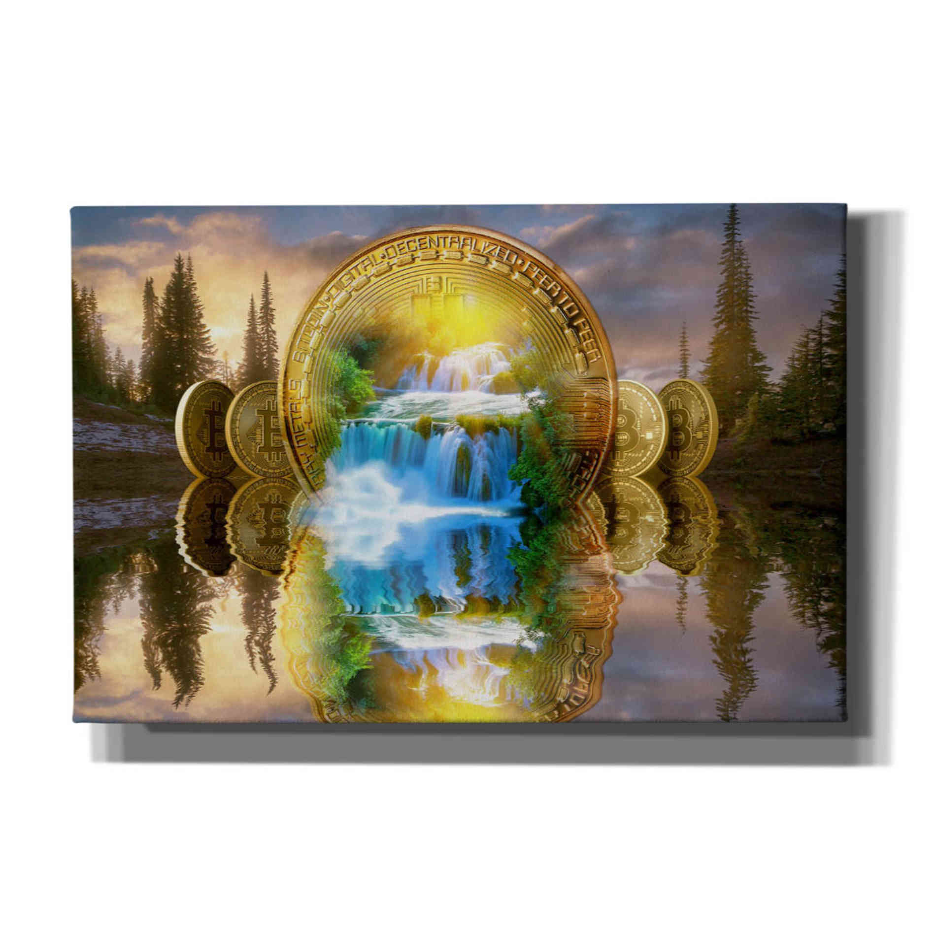 'Bitcoin New Age Five' by Steve Hunziker, Canvas Wall Art