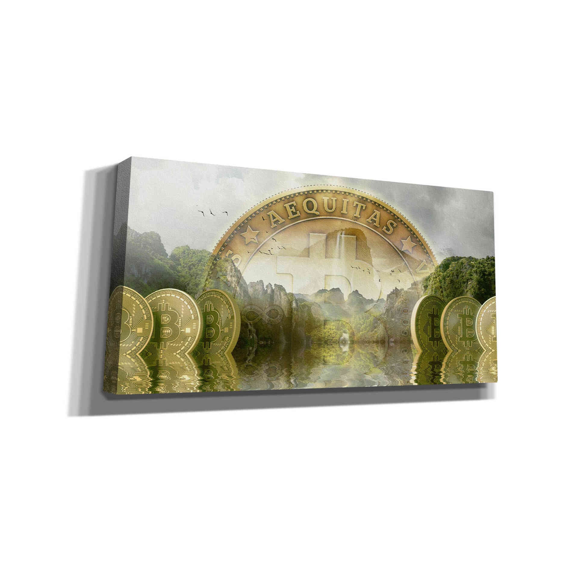 'Bitcoin New Age Two' by Steve Hunziker, Canvas Wall Art