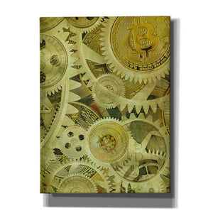 'Grunge Bitcoin Six' by Steve Hunziker, Canvas Wall Art