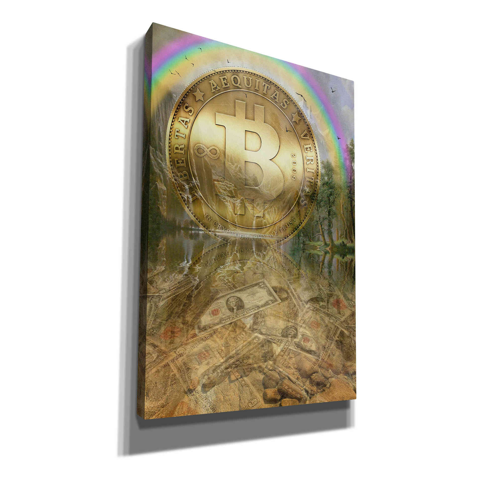 'Bitcoin New Age Six' by Steve Hunziker, Canvas Wall Art