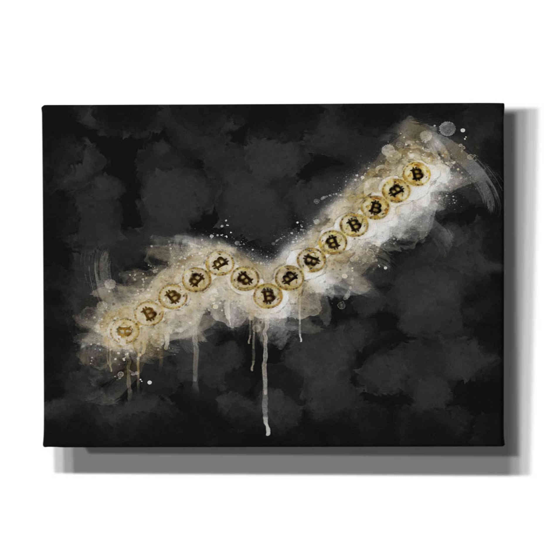 'Bitcoin Going Up' by Surma and Guillen, Canvas Wall Art