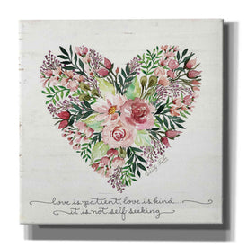 'Love is Patient Flower Heart' by Cindy Jacobs, Canvas Wall Art
