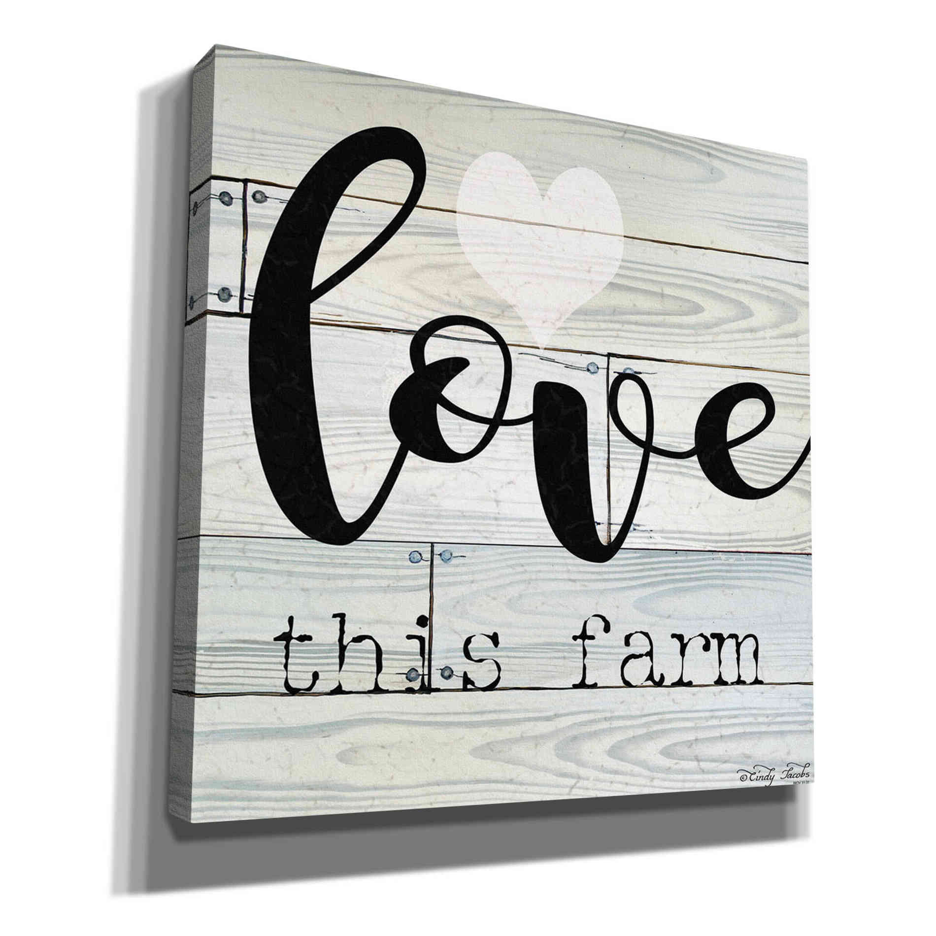 'Love This Farm' by Cindy Jacobs, Canvas Wall Art
