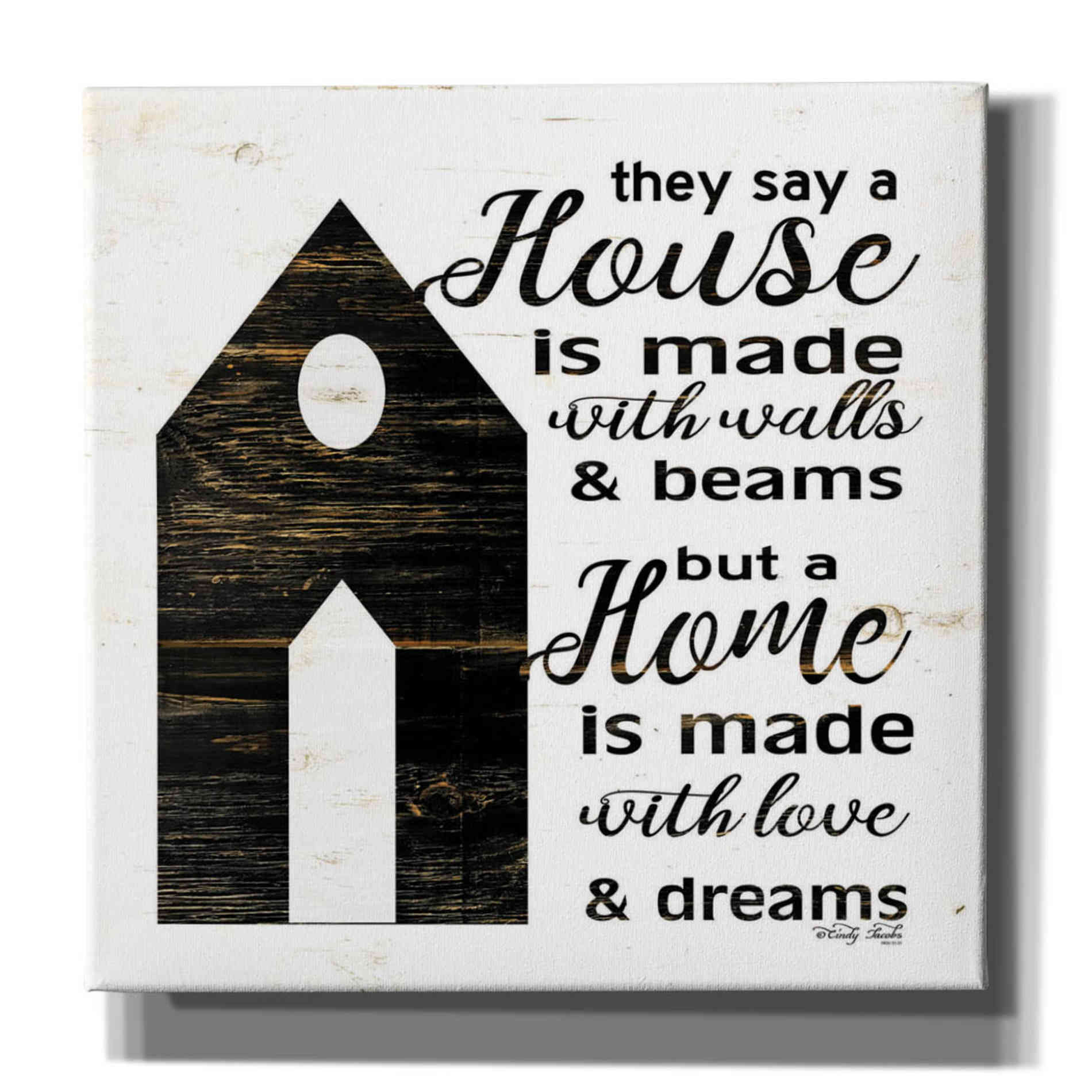 'A Houseâ€¦' by Cindy Jacobs, Canvas Wall Art