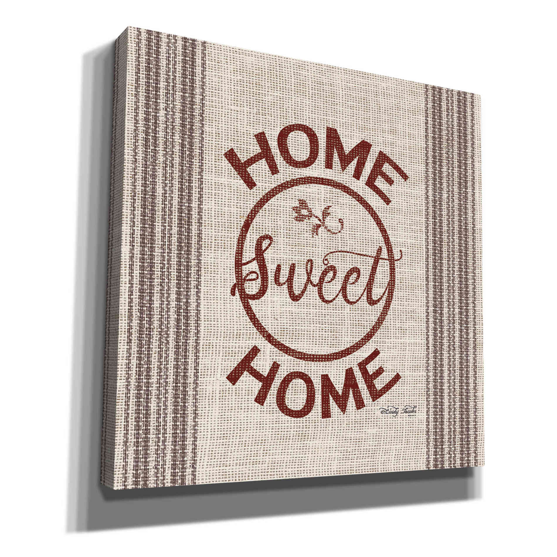 'Home Sweet Home Embroidery' by Cindy Jacobs, Canvas Wall Art