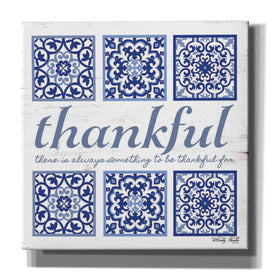 'Thankful Tile' by Cindy Jacobs, Canvas Wall Art