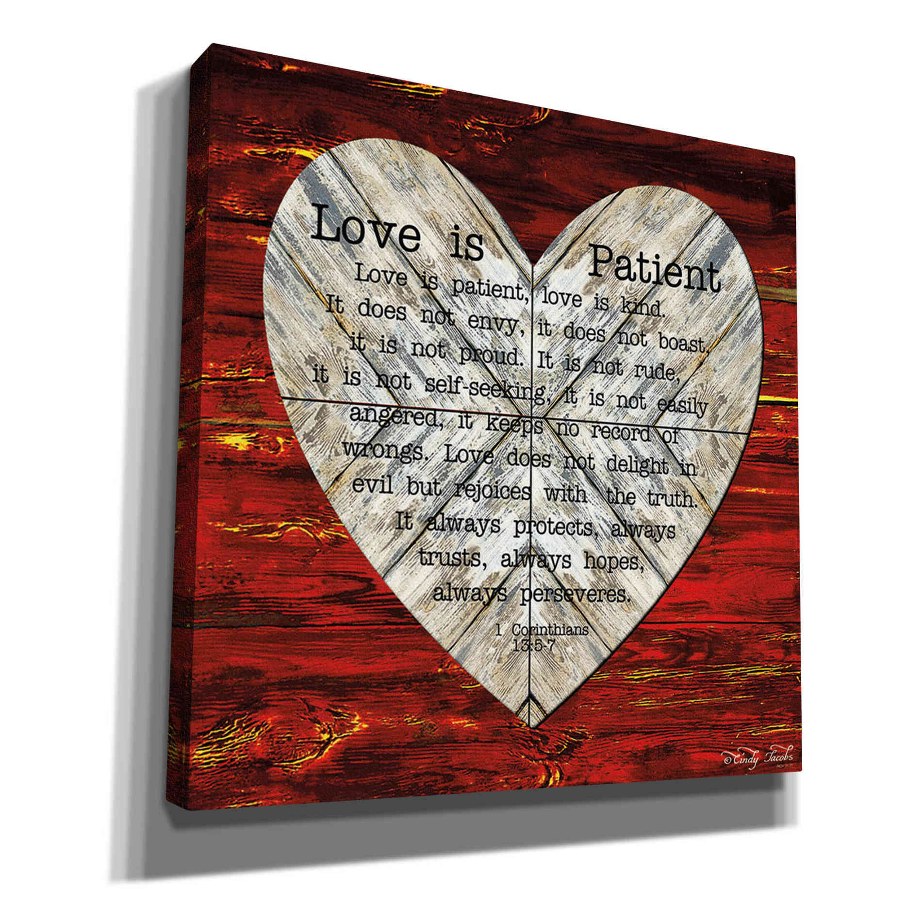 'Love is Patient' by Cindy Jacobs, Canvas Wall Art