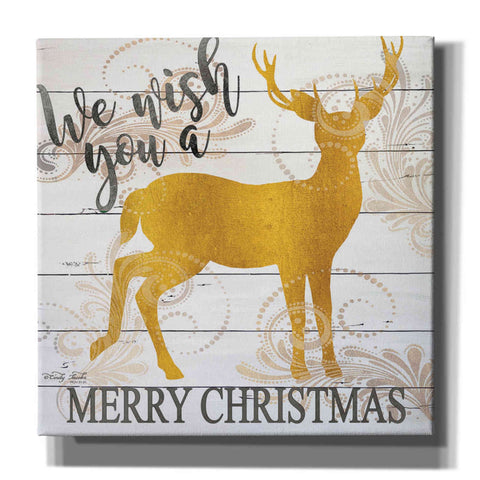 Image of 'We Wish You a Merry Christmas Deer' by Cindy Jacobs, Canvas Wall Art