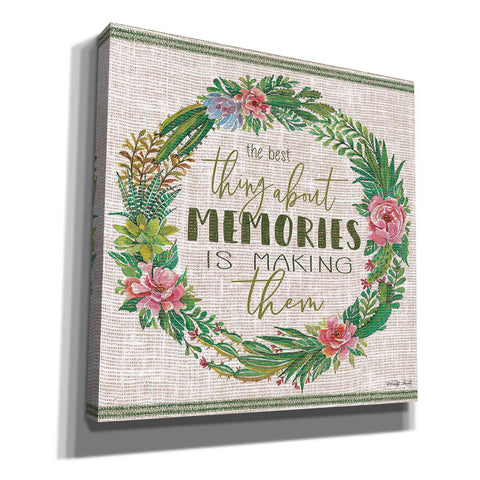 Image of 'Making Memories Succulent Wreath' by Cindy Jacobs, Canvas Wall Art