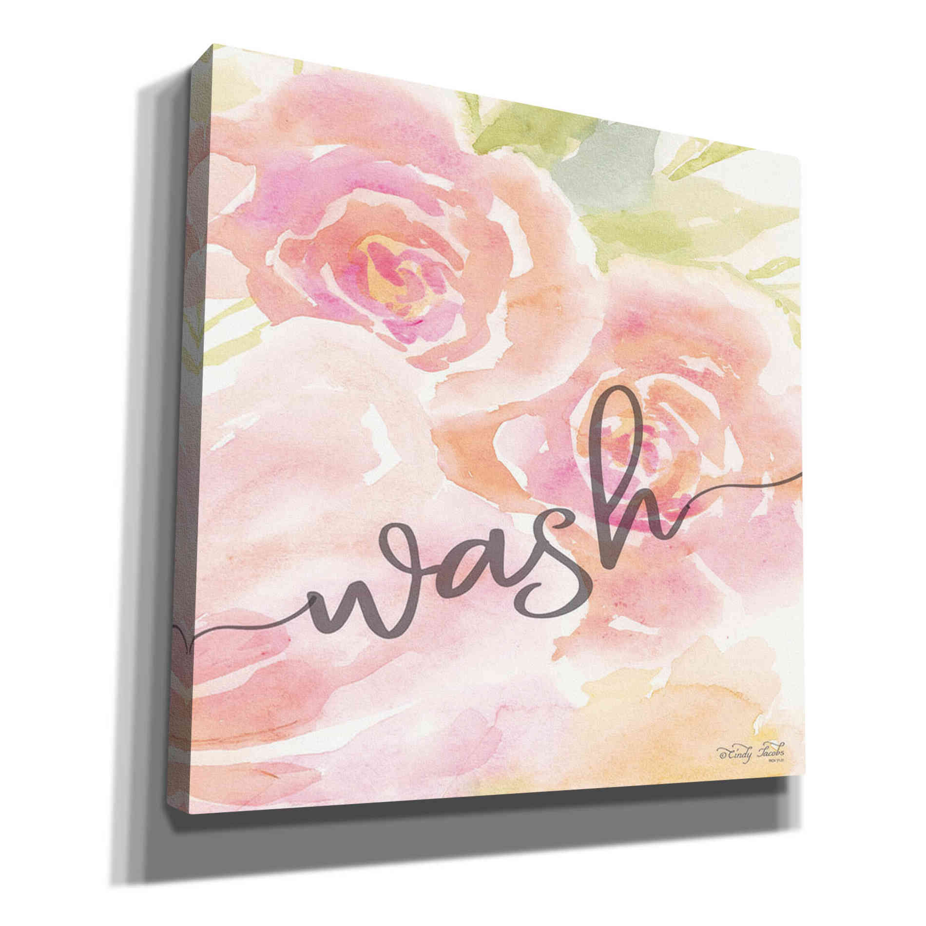 'Floral Wash' by Cindy Jacobs, Canvas Wall Art