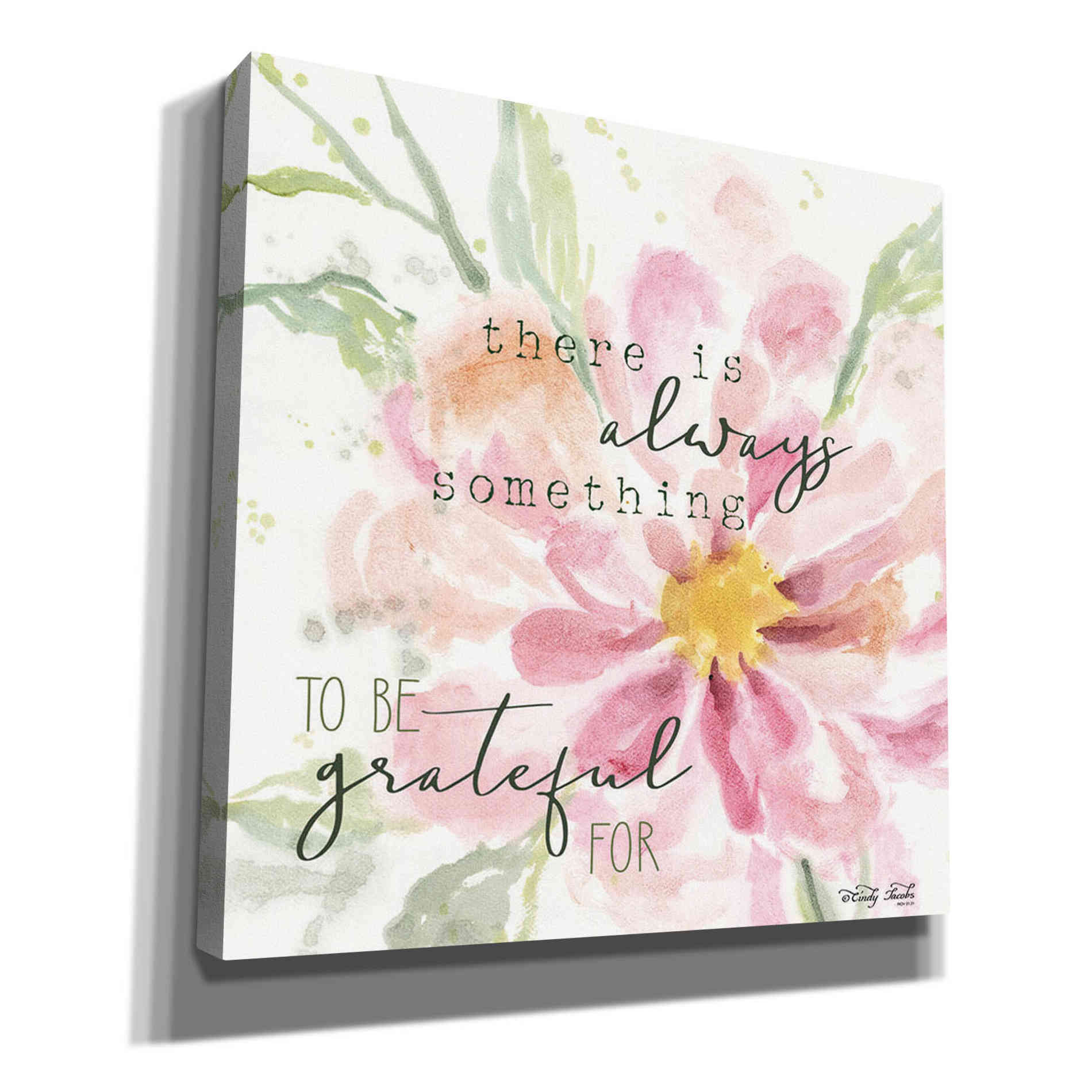 'Grateful Blooms' by Cindy Jacobs, Canvas Wall Art