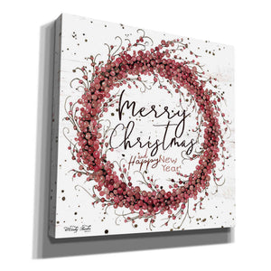 'Merry Christmas Berry Wreath' by Cindy Jacobs, Canvas Wall Art