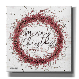 'Merry Christmas Berry Wreath' by Cindy Jacobs, Canvas Wall Art