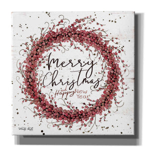'Merry Christmas Berry Wreath' by Cindy Jacobs, Canvas Wall Art