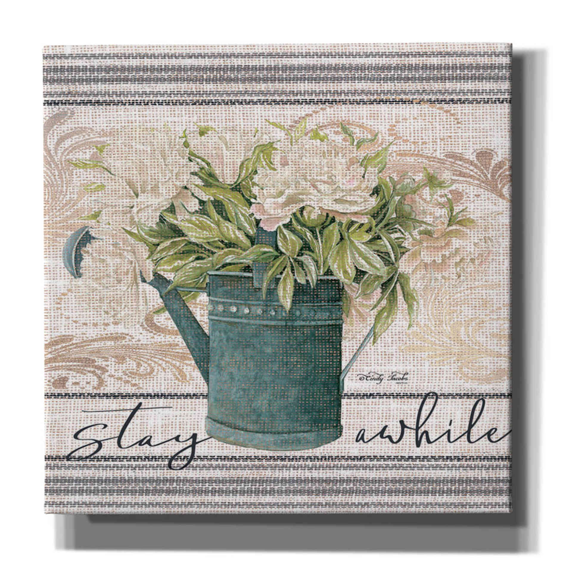 'Stay Awhile' by Cindy Jacobs, Canvas Wall Art