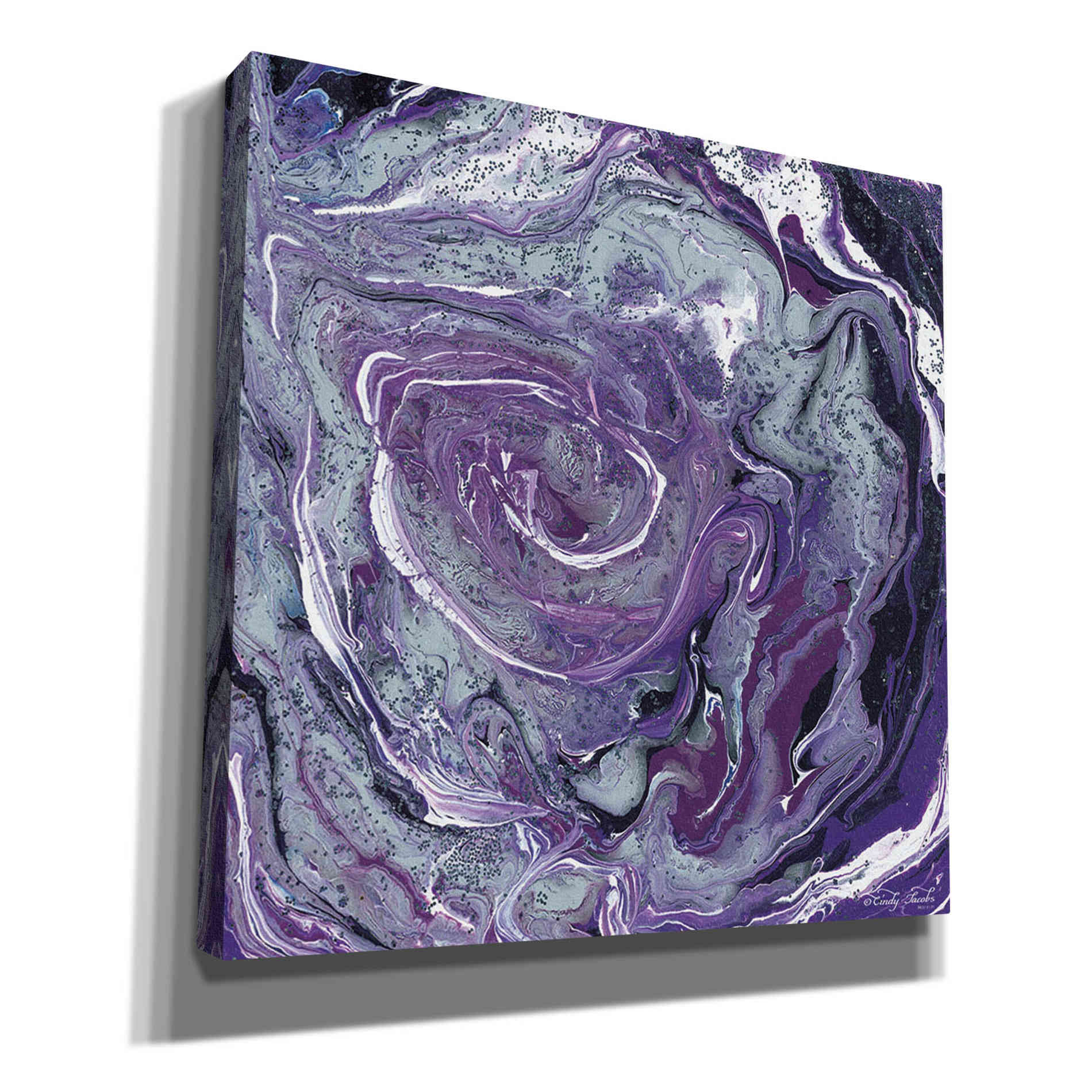 'Abstract in Purple II' by Cindy Jacobs, Canvas Wall Art