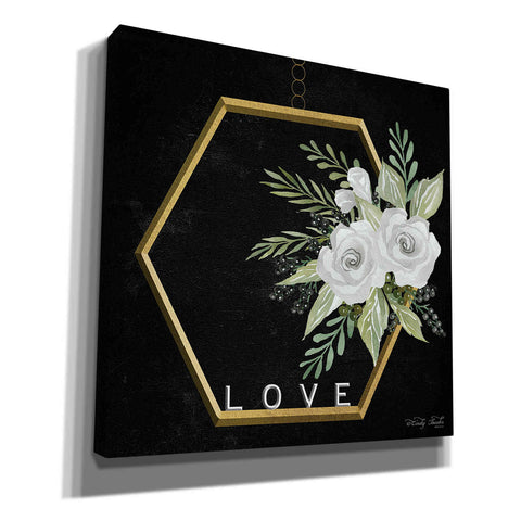 Image of 'Geometric Hexagon Muted Floral' by Cindy Jacobs, Canvas Wall Art