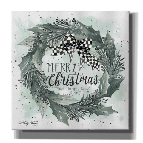 Image of 'Christmas and New Year Wreath' by Cindy Jacobs, Canvas Wall Art