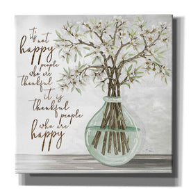 'Thankful People Flower Vase' by Cindy Jacobs, Canvas Wall Art
