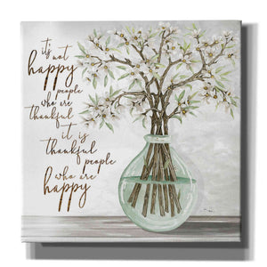 'Thankful People Flower Vase' by Cindy Jacobs, Canvas Wall Art