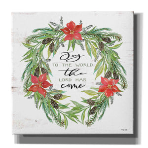 'Joy to the World Wreath' by Cindy Jacobs, Canvas Wall Art