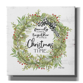 'Christmas Time Wreath' by Cindy Jacobs, Canvas Wall Art