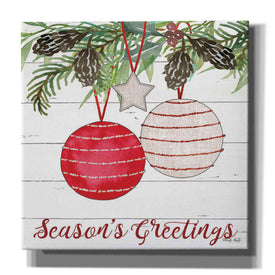 'Season's Greetings Ornaments' by Cindy Jacobs, Canvas Wall Art