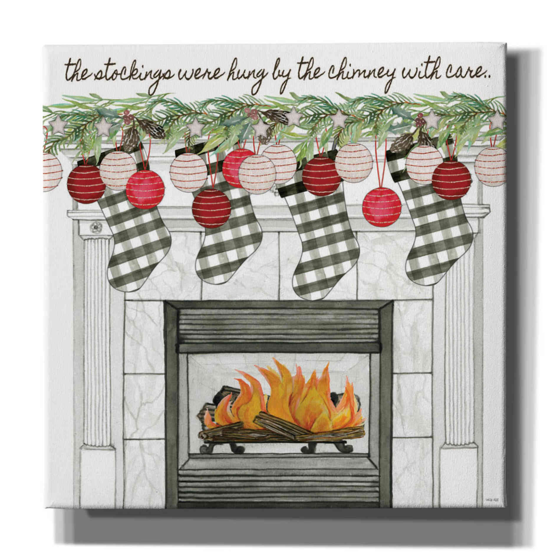'The Stockings Were Hung' by Cindy Jacobs, Canvas Wall Art