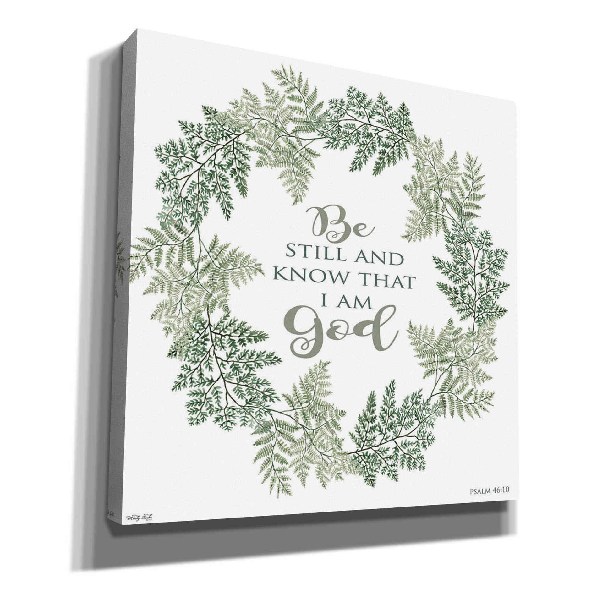 'Be Still Wreath' by Cindy Jacobs, Canvas Wall Art