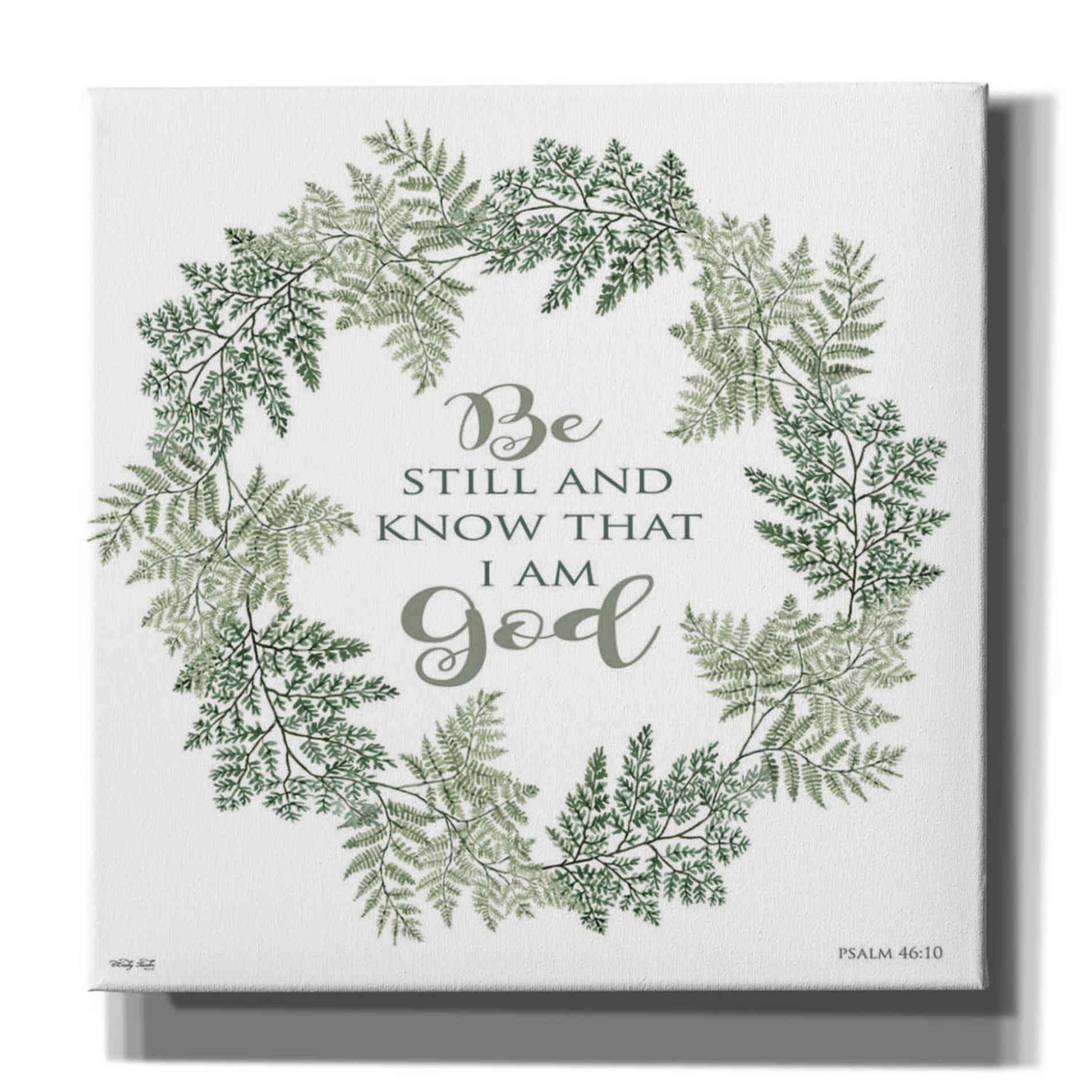 'Be Still Wreath' by Cindy Jacobs, Canvas Wall Art