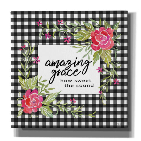 Image of 'Amazing Grace on Plaid' by Cindy Jacobs, Canvas Wall Art